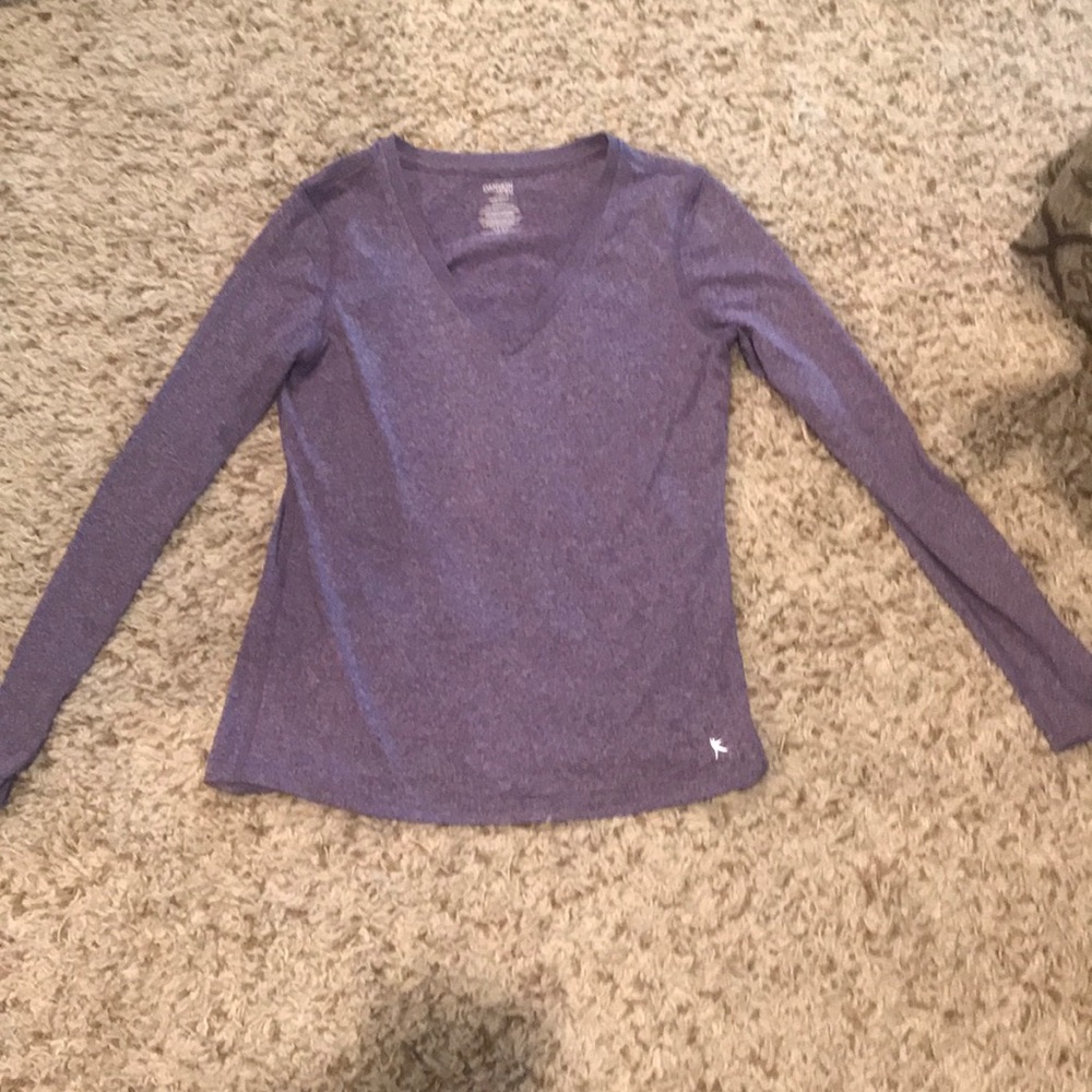 Purple long sleeve shirt